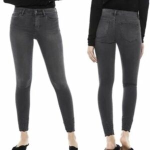Sam Edelman Women's Gray The Kitten Mid Rise Skinny Ankle Jeans Size 33
